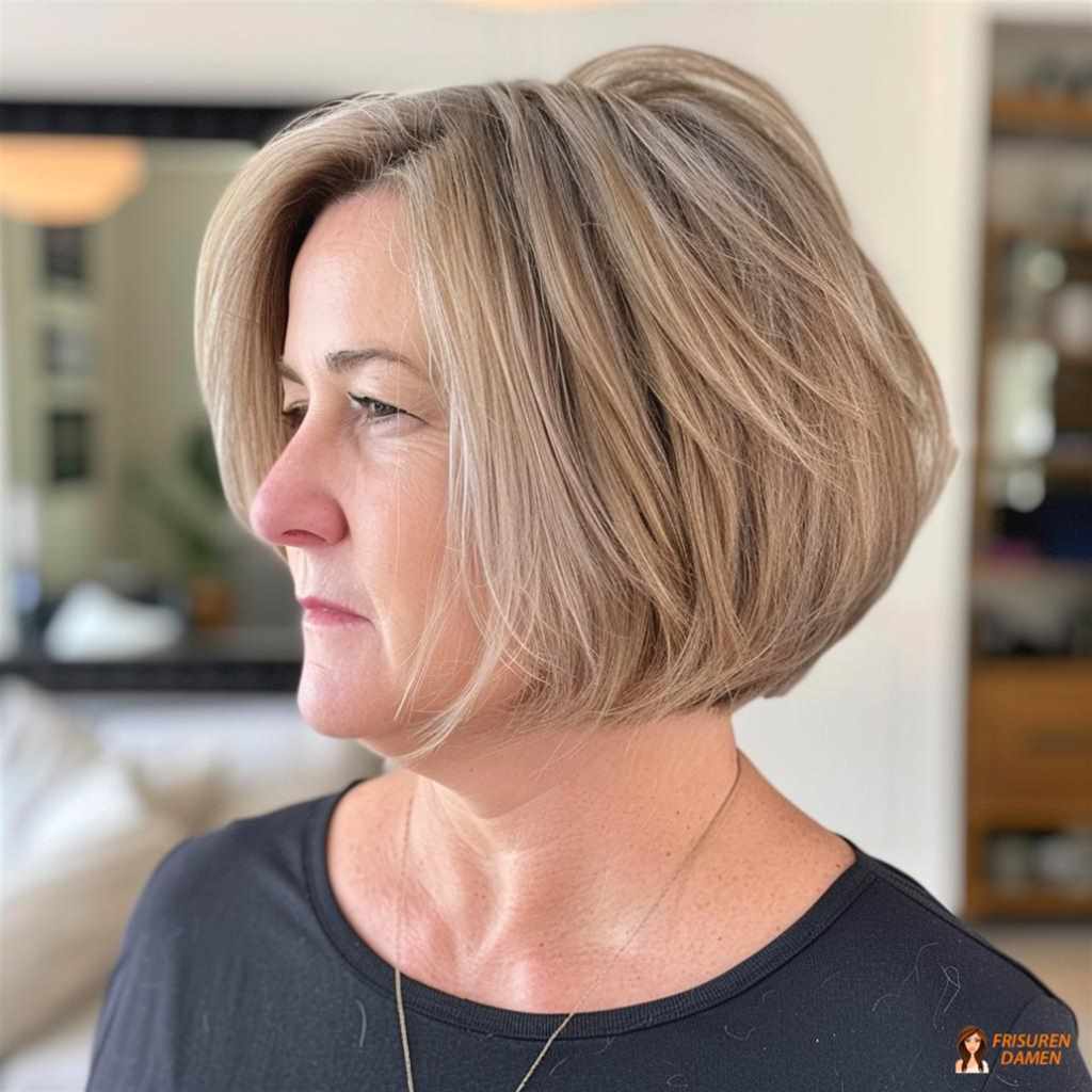 Geschichteter Bob für mehr Fülle mit rundem Hinterkopf und leichter, volumiger Silhouette