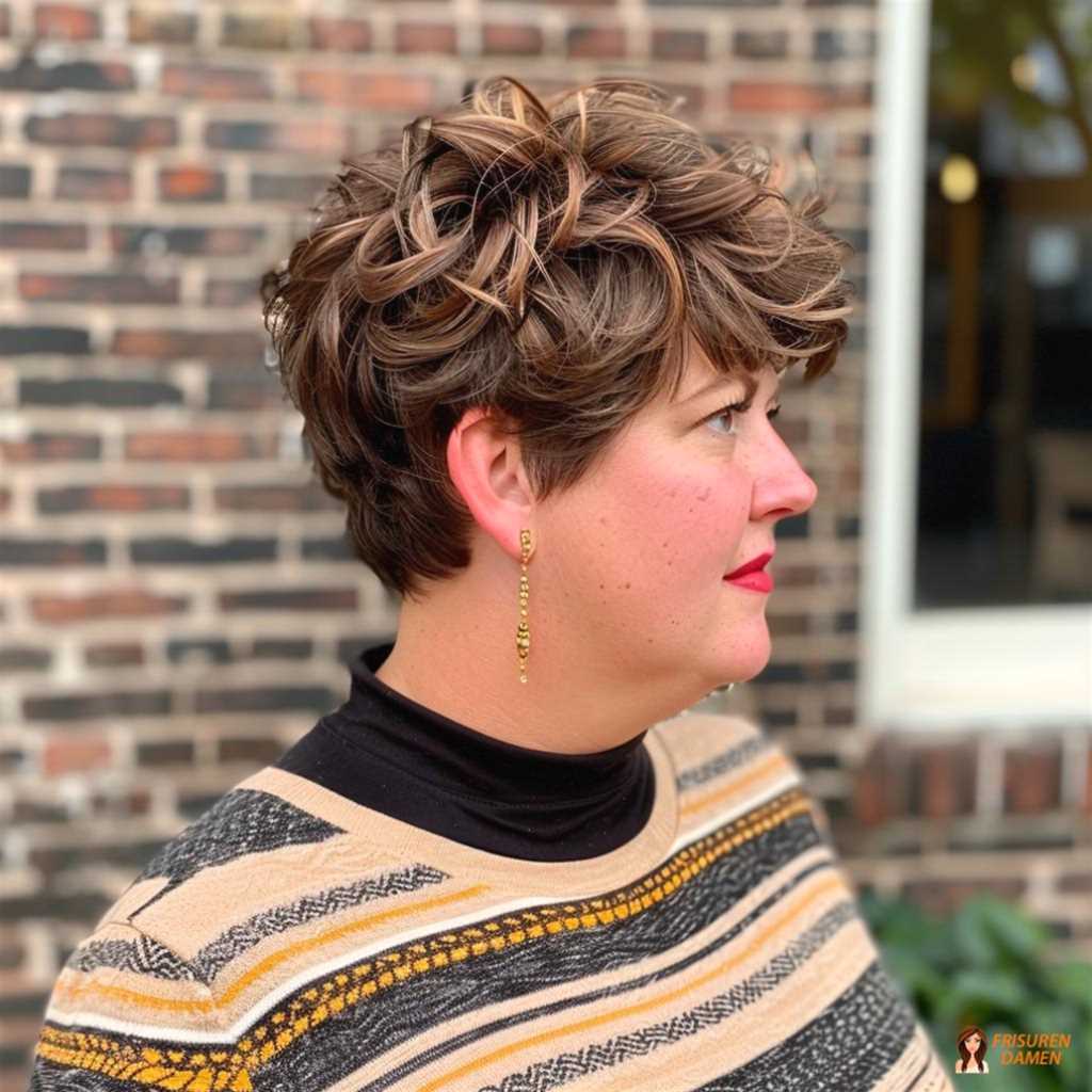 Geschichteter Shaggy-Cut für mollige Frauen, natürliche Bewegung und weiche Konturen