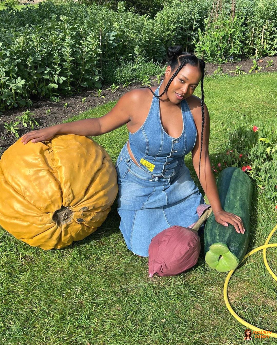 Gesichtsumrahmende Zöpfe