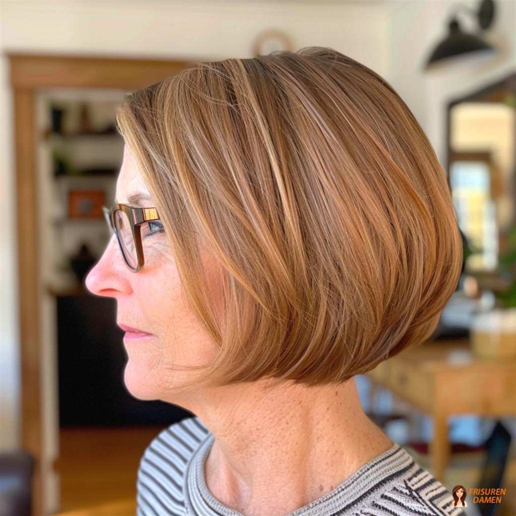 Gestufter Bob für Frauen ab 50 mit feinem Haar, mehr Dynamik und optischer Volumen-Effekt