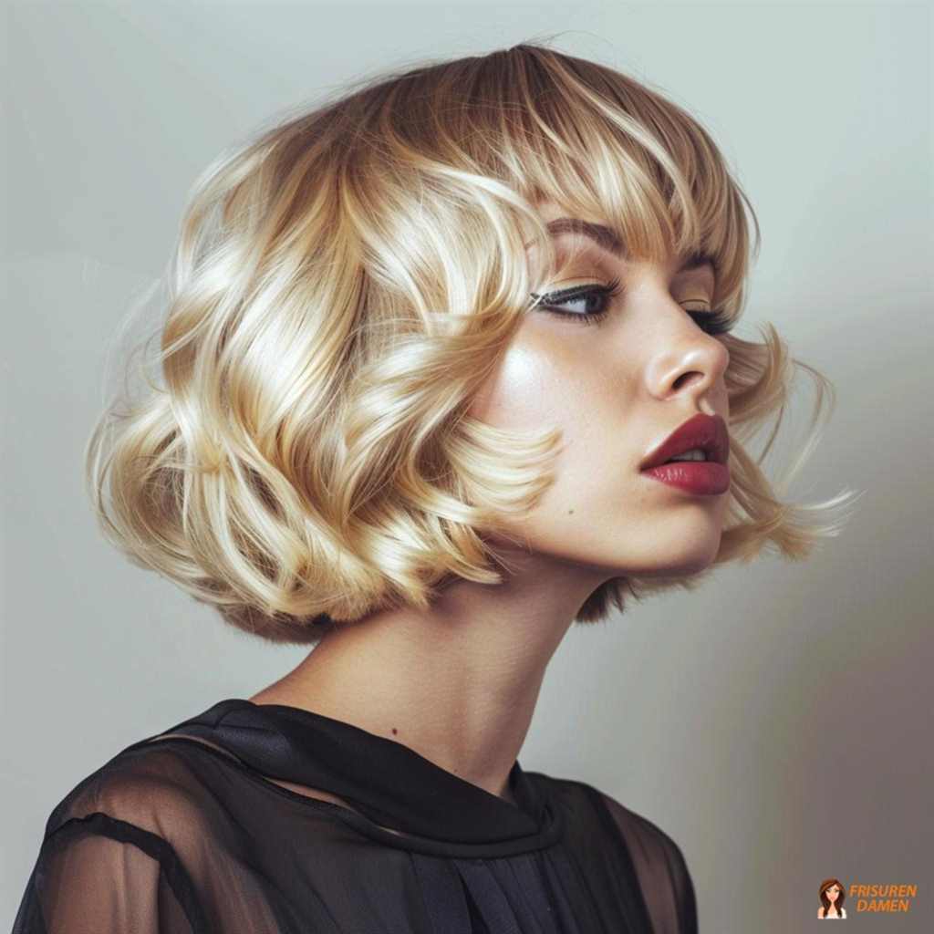 Glamouröse Wellen mit Vollpony für Frauen