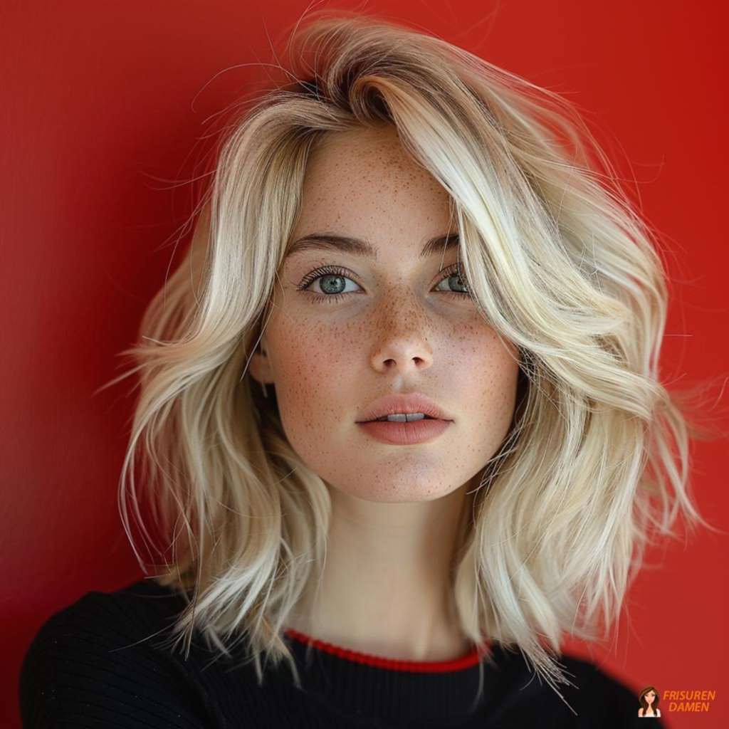Glanzvoller Bob in Blond 2026 für Damen mit dezenten Highlights und luxuriösem Finish
