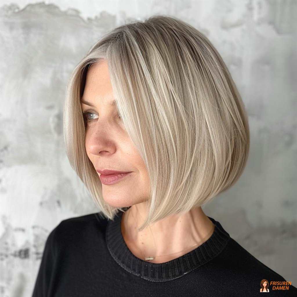 Glatter Bob mit sanften Übergängen für Frauen ab 60