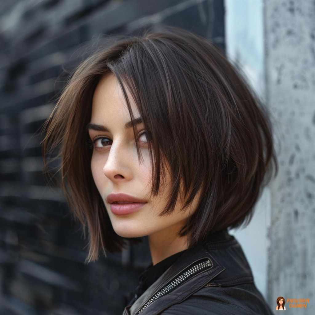 Langer gestufter Bob für Frauen ab 60 mit eleganter Wirkung