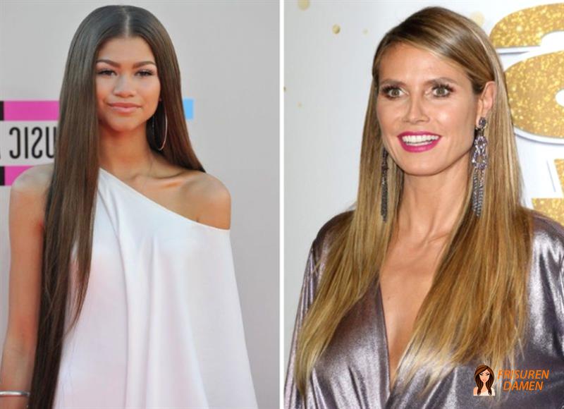 Glattes, langes Haar