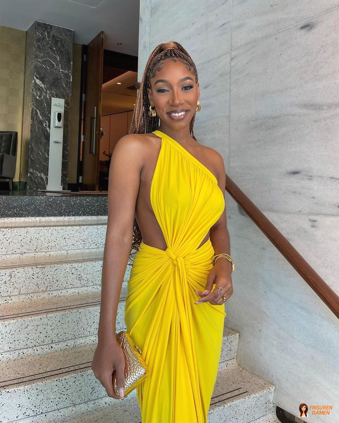 Hochgeflochtener Pferdeschwanz mit Kanten