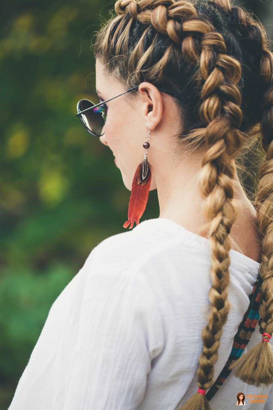 Holländische Zöpfe – haltbare Festivalfrisur mit starkem Halt