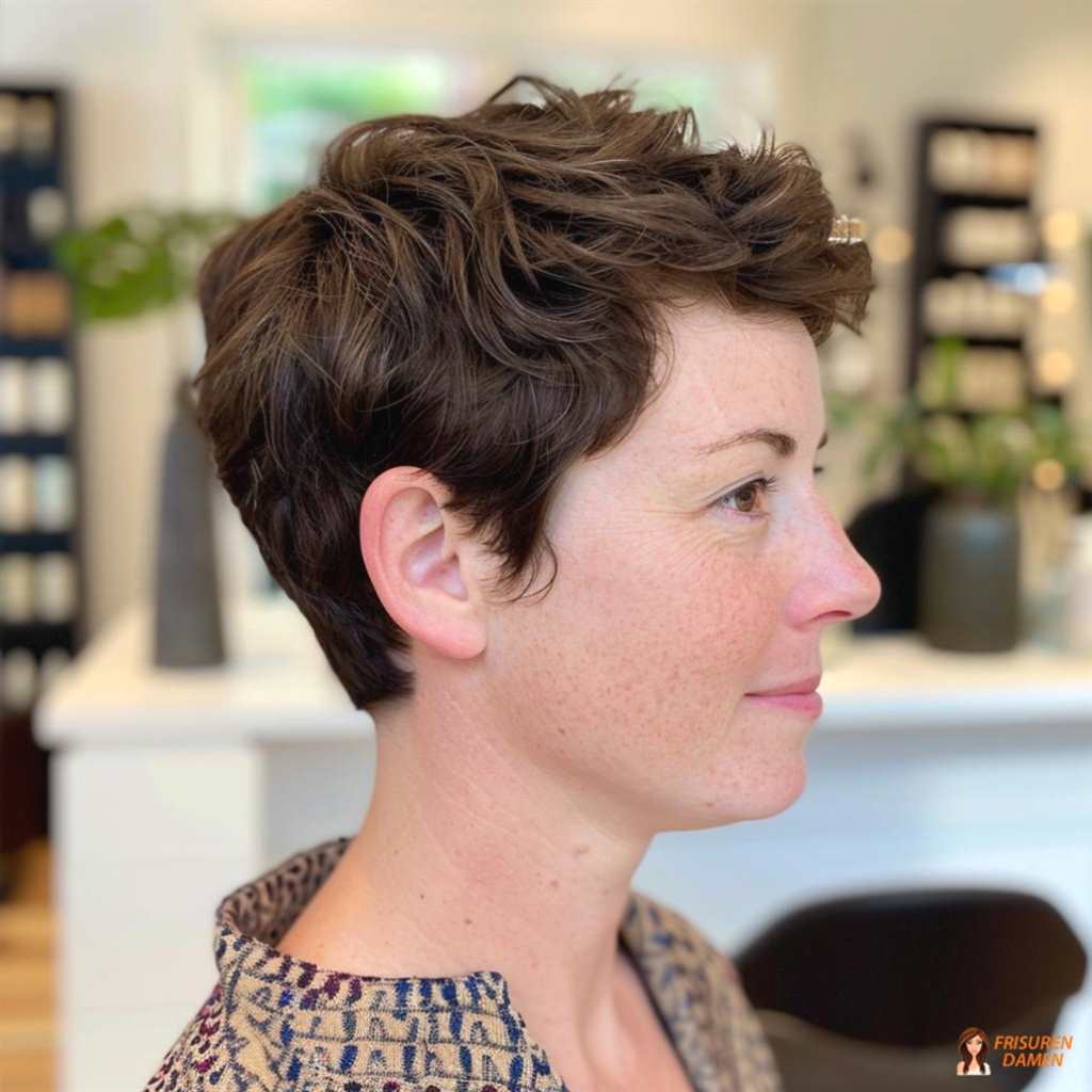 Elegante Kurzhaarfrisur für Damen mit moderner Ausstrahlung