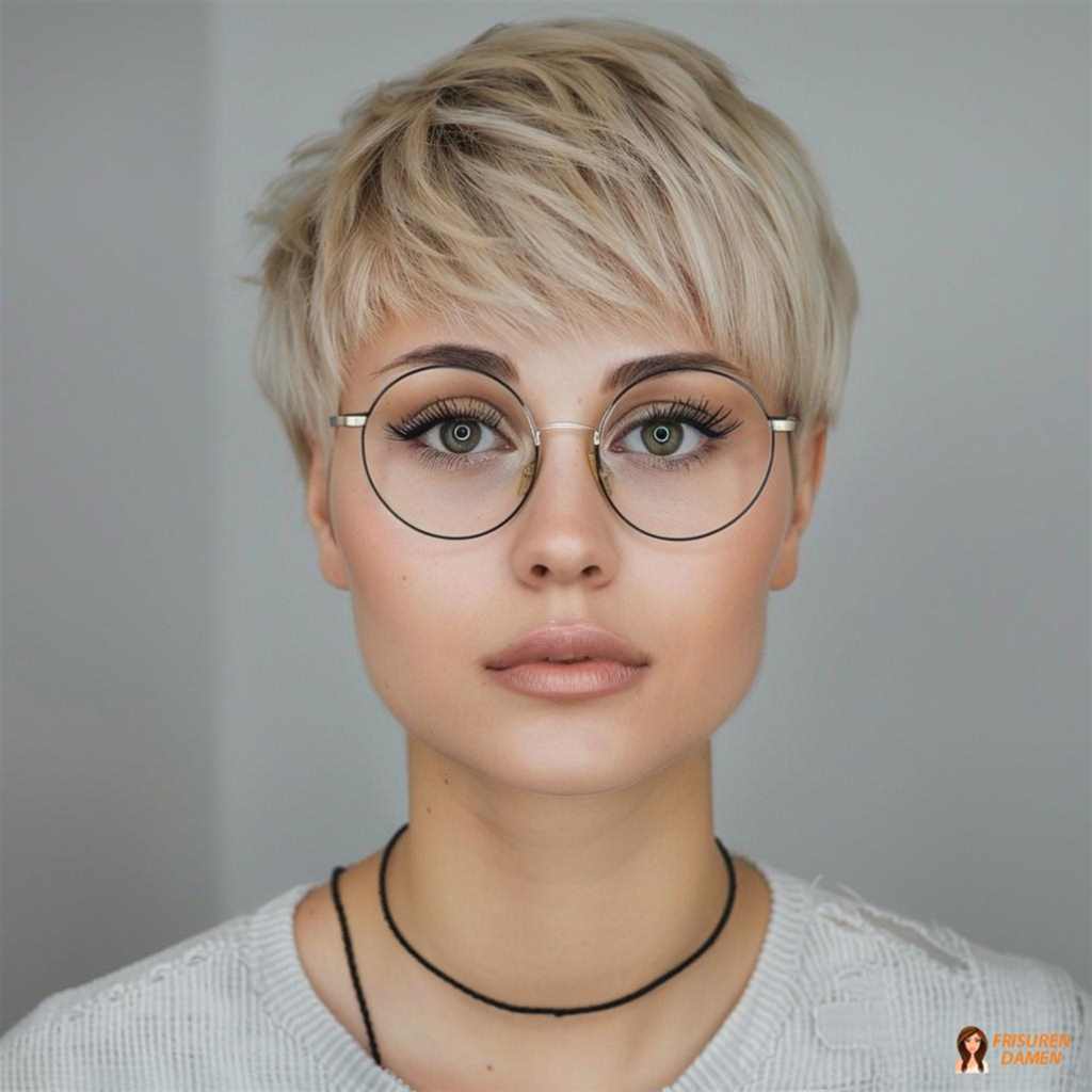 Pixie ab 60 mit grauer Basis und sanften Highlights, der das Gesicht heller und jugendlicher wirken lässt