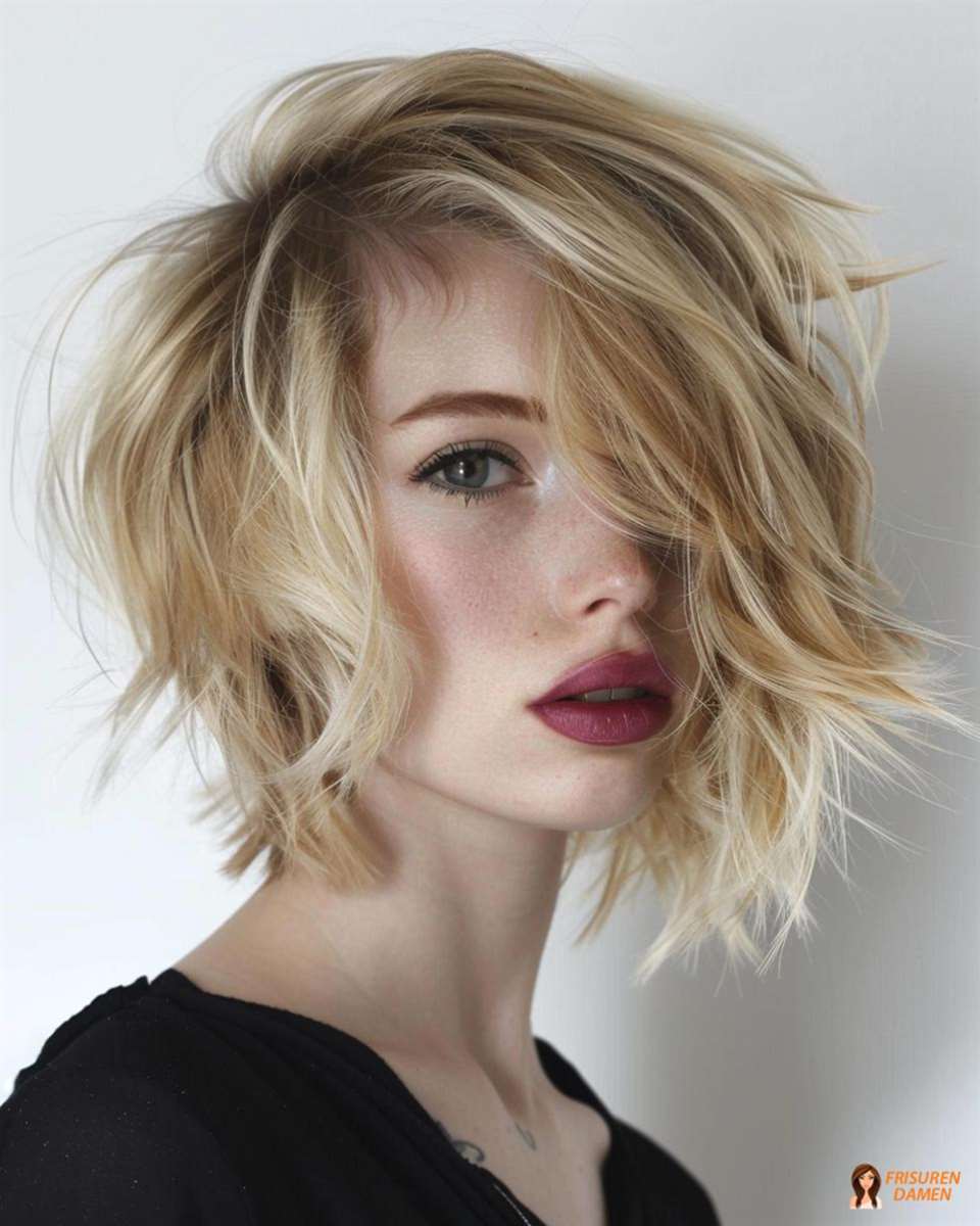 Klassisch eleganter Dunkelbob für Frauen mit ruhiger, glänzender Form