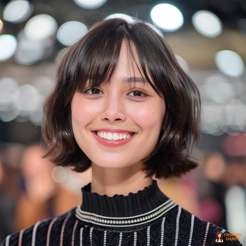 Bubble Bob mit Pony für einen frischen, modischen Rahmen