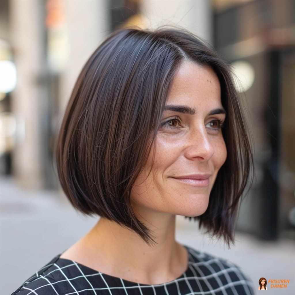 Klassischer Bob für Frauen ab 50 mit feinem Haar, pflegeleichtes Styling und voller wirkende Form
