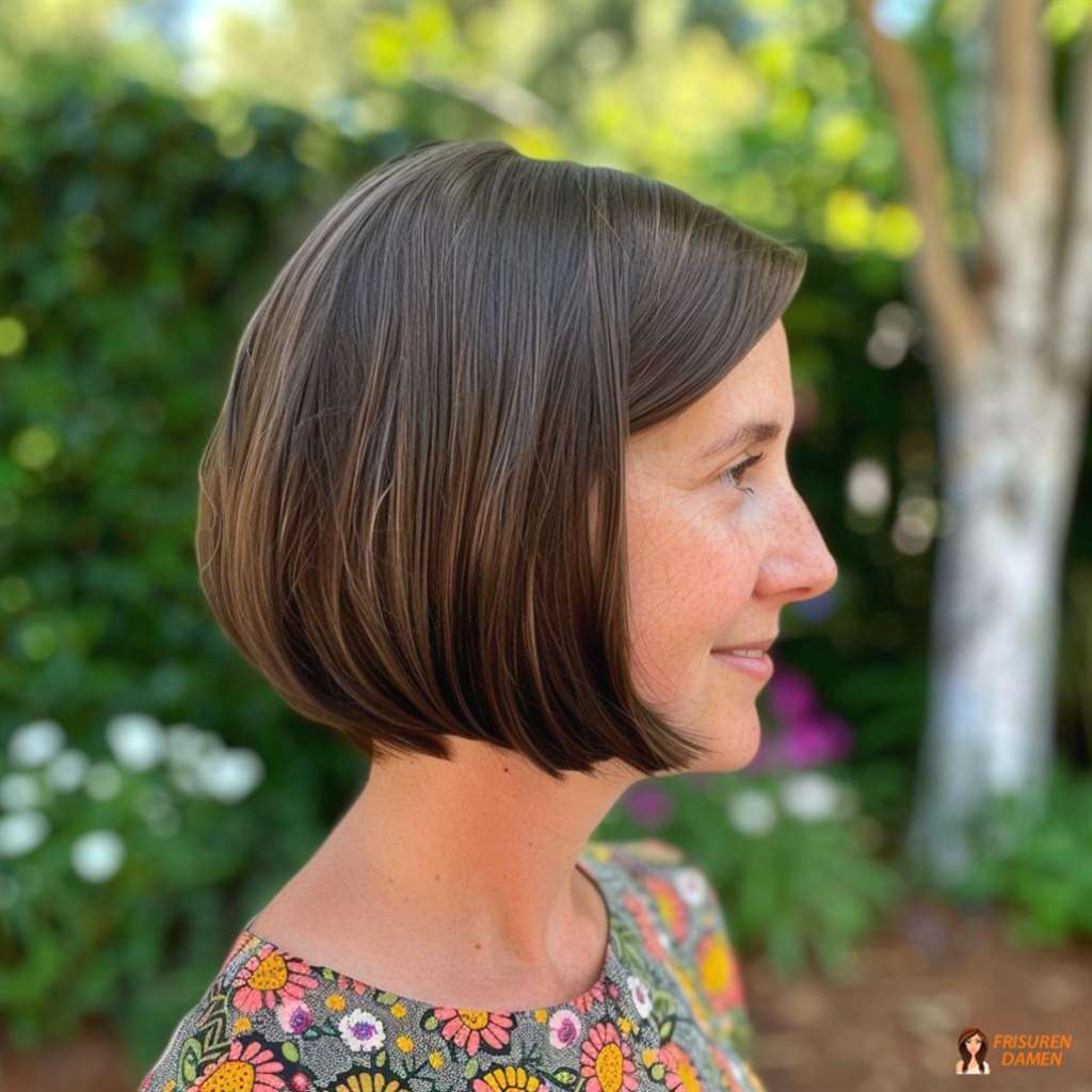 Klassischer Bob mit sanften Wellen für Frauen, elegante Textur mit weichem Glanz-Effekt