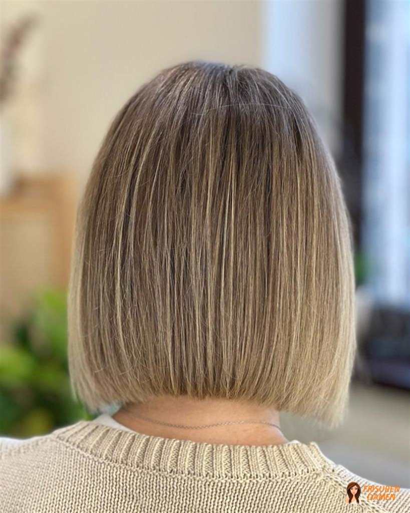 Klassischer Bob für dünnes Haar mit feiner Textur und sichtbarem Volumen