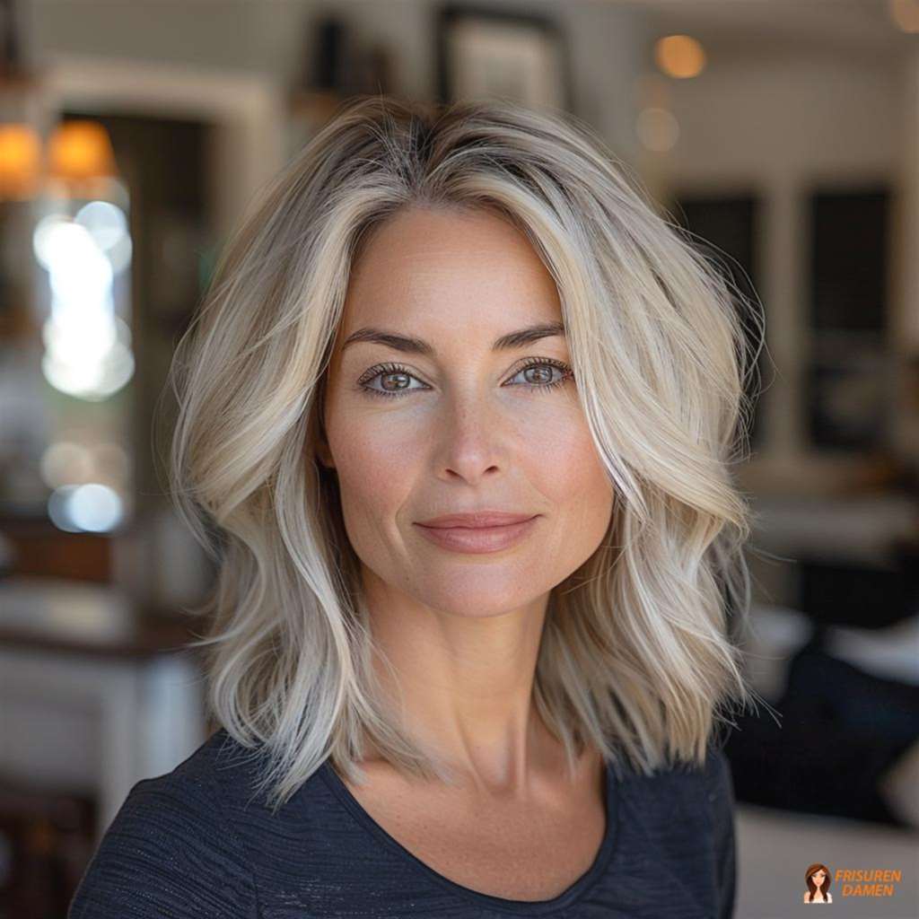 Klassischer Bob in Blond mit weichen Wellen für Damen – zeitlos und modern zugleich