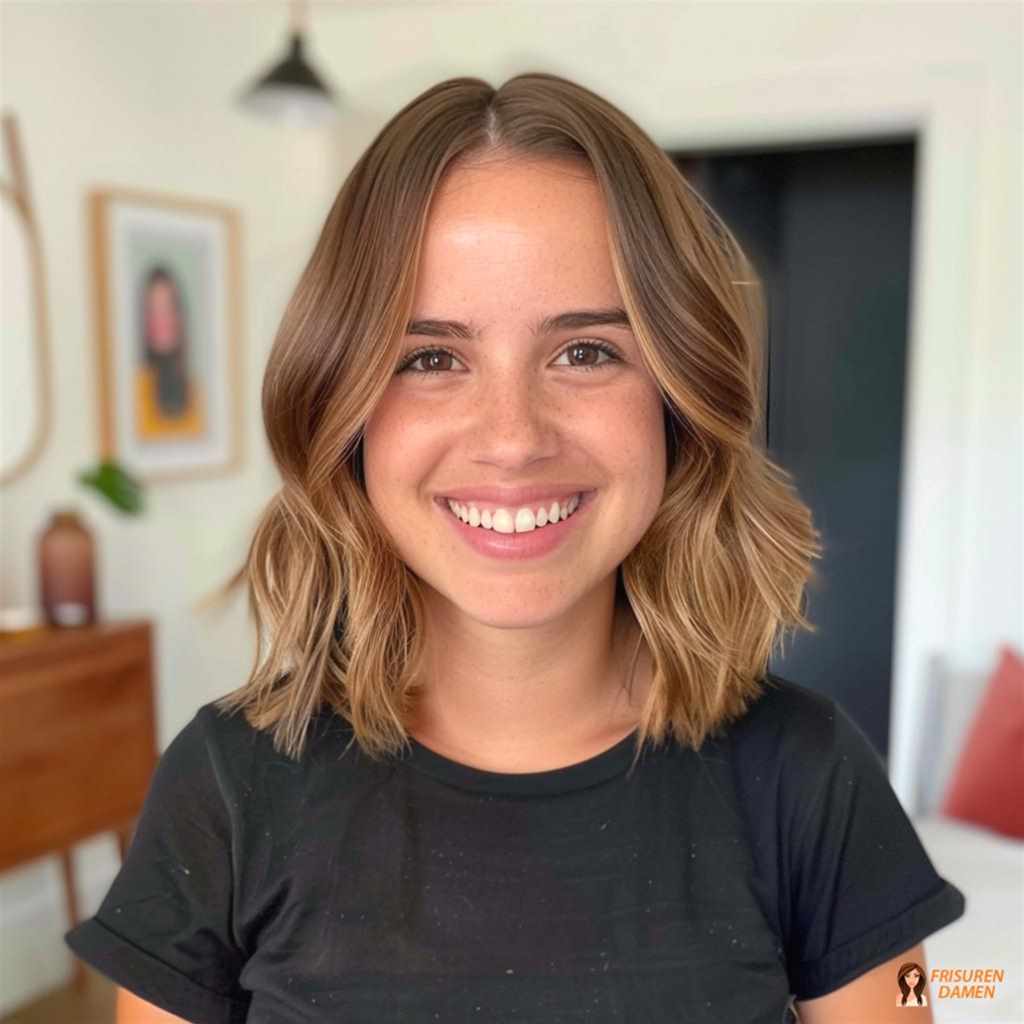 Klassischer Long Bob mit Mittelscheitel für Damen – klar, zeitlos und modern