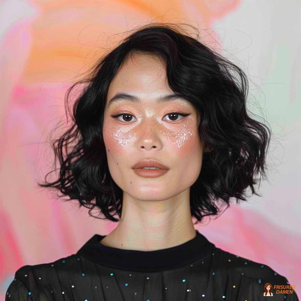 Kreativer Wavy Bob mit Volumen – lebendiger Look für Damen