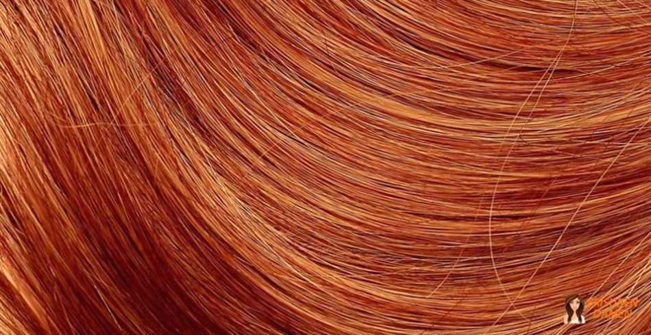 Kupfersträhnen in rotem und braunem Haar