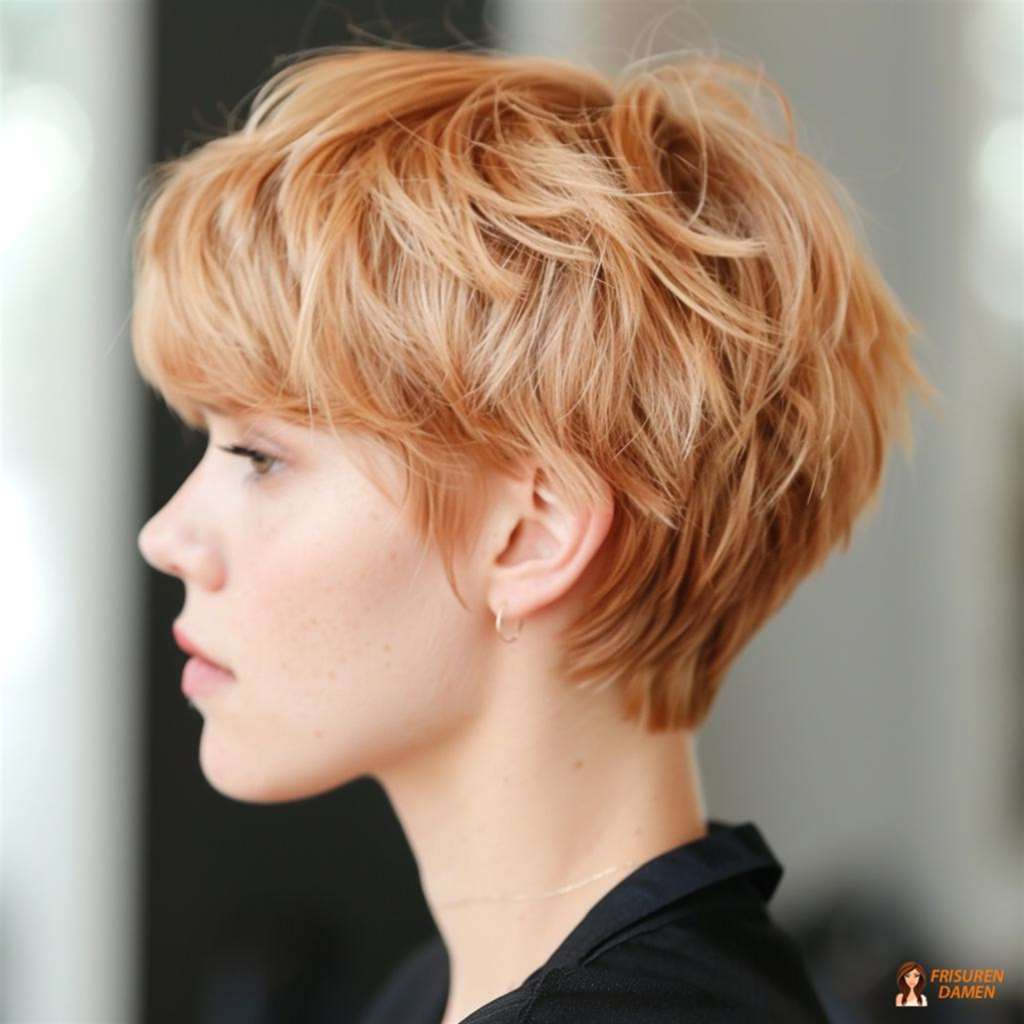 Kurzer gestufter Bob für Damen, frecher Stil mit jugendlichem Effekt
