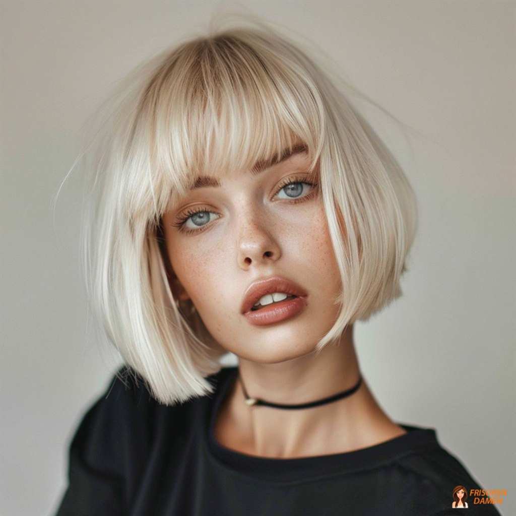 Kurze Frisur mit Pony für feines Haar