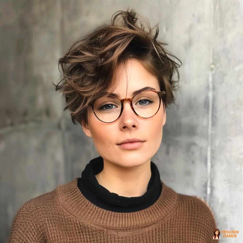 Trendiger Kurzhaarschnitt ab 60 mit Struktur, der graues Haar modern erscheinen lässt und leicht zu stylen ist