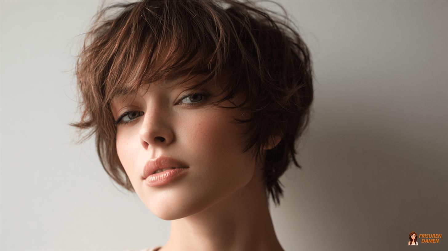 Kurzhaarfrisur mit fransigem Pony
