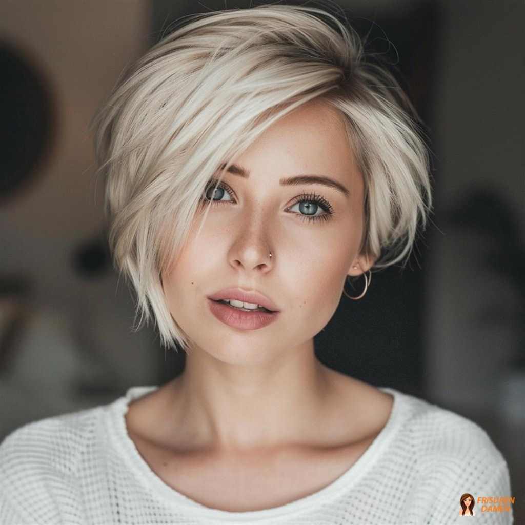 Geschichteter Kurz-Bob für Frauen – natürliches Volumen durch Stufen