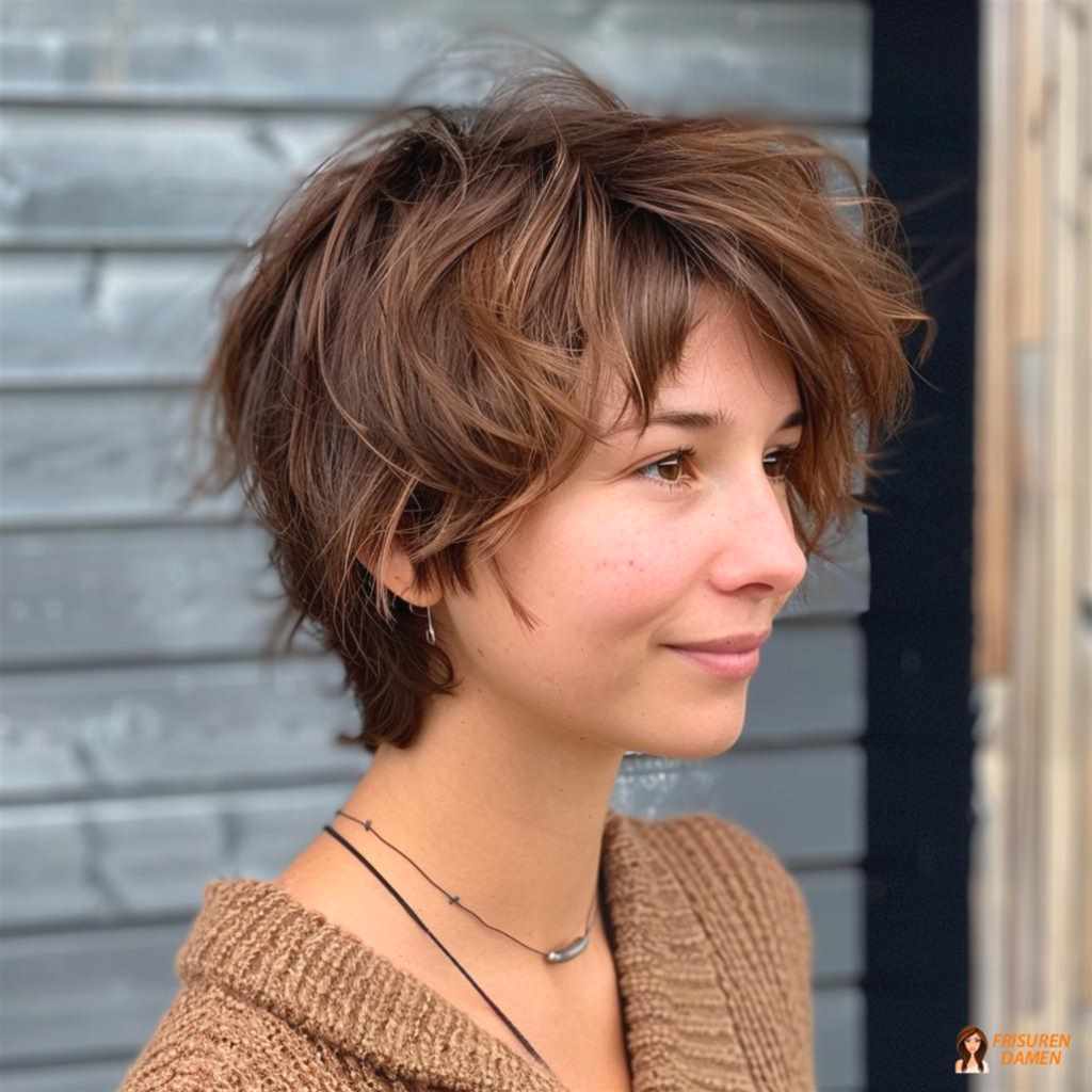 Lässig gestufter Bob für Frauen mit moderner Ausstrahlung