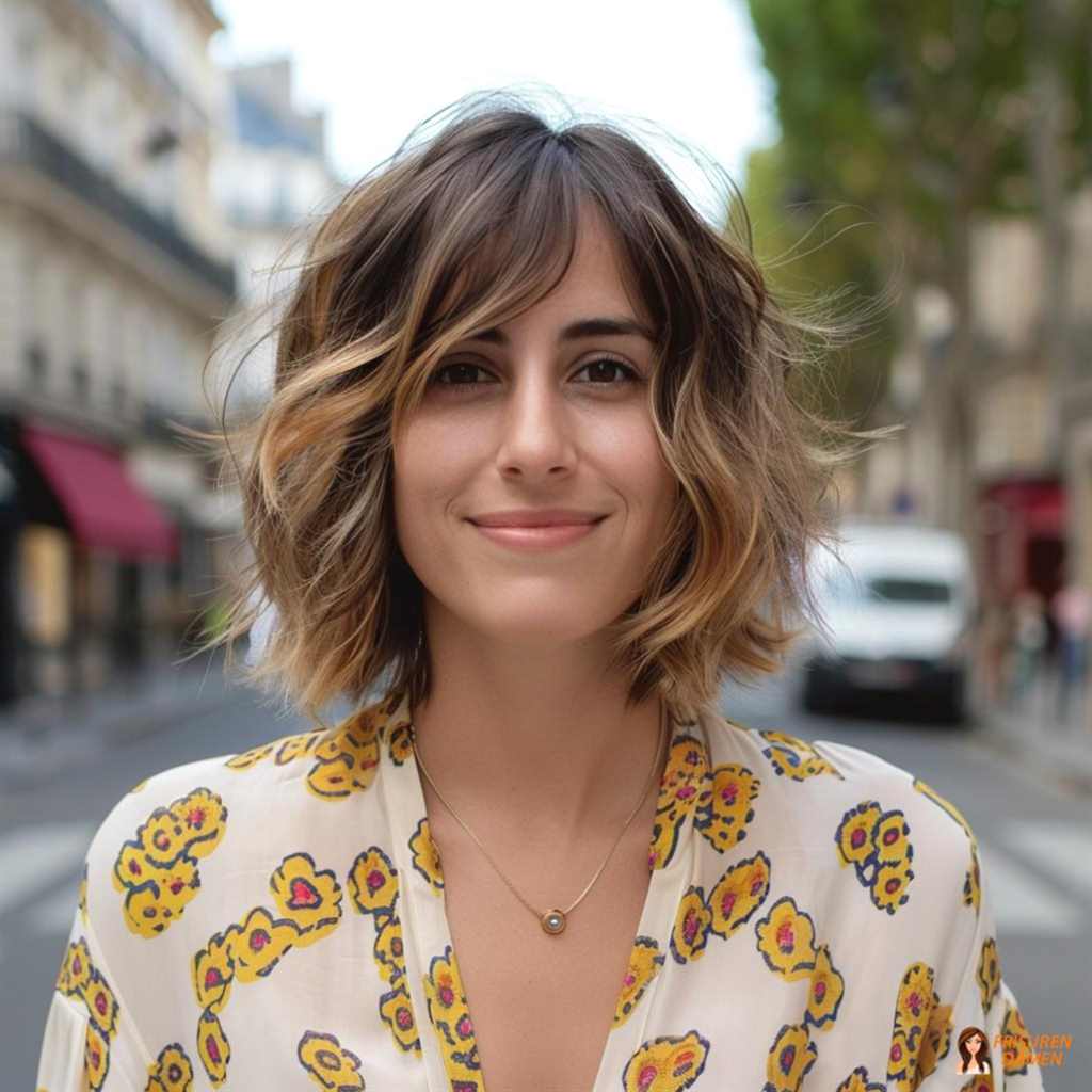 Gestufter Long Bob für Damen, locker und modern geschnitten