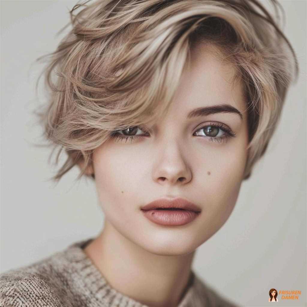 Lässig moderner Wuschelkopf für Frauen