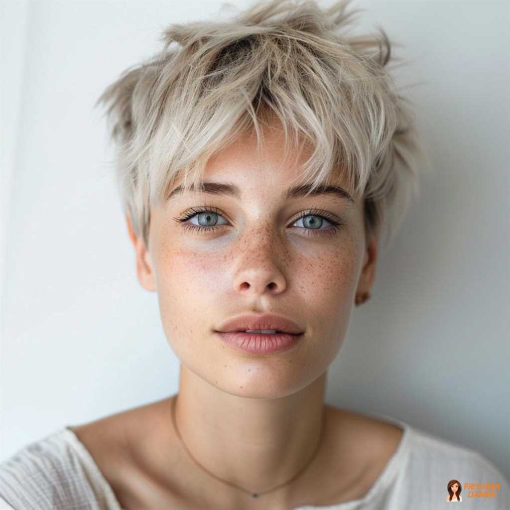 Lässig zerzauster Pixie, der unkompliziert wirkt und trotzdem eine klare Form hat