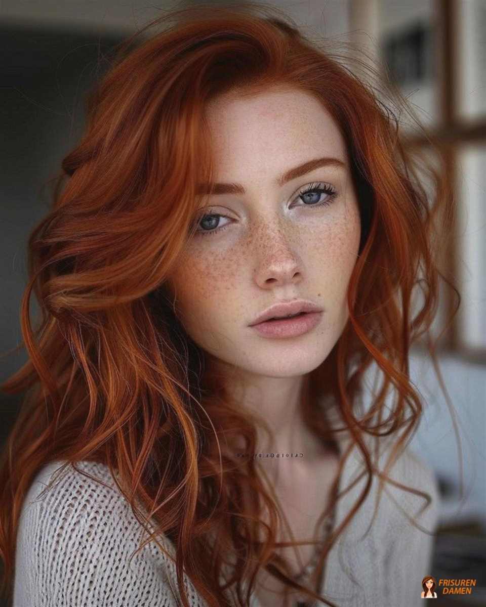 Schlichte elegante Frisur für Frauen mit rotem Haar