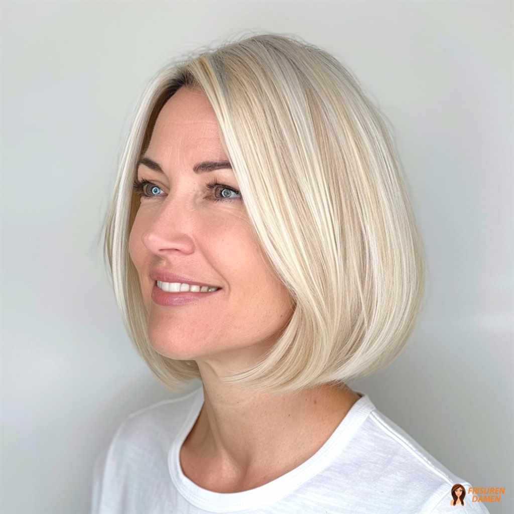 Lässiger eleganter Bob für Frauen ab 60