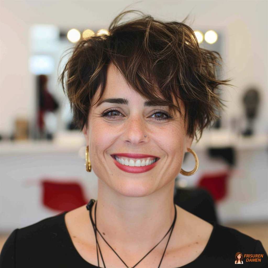 Lässiger kurzer Stufenschnitt für Damen, modern und pflegeleicht