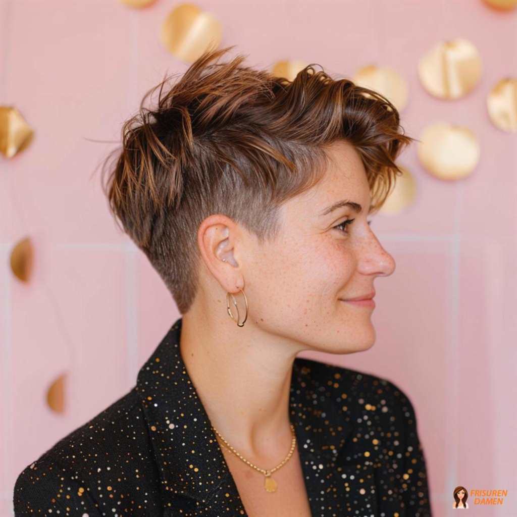 Undercut-Look für Frauen mit klaren Übergängen und weicher, strukturierter Oberseite