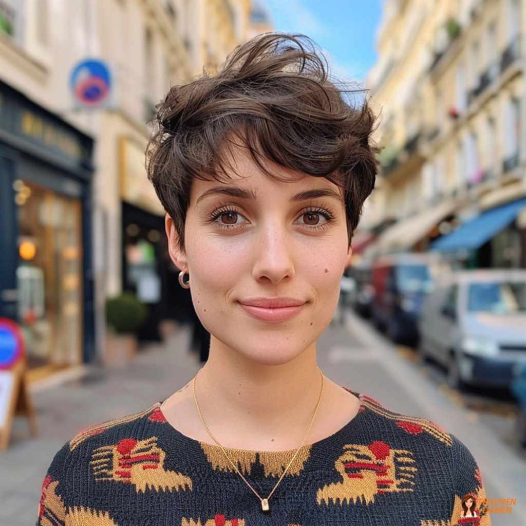 Welliger Kurzhaarschnitt für Frauen mit weichem Volumen und frischem Stil