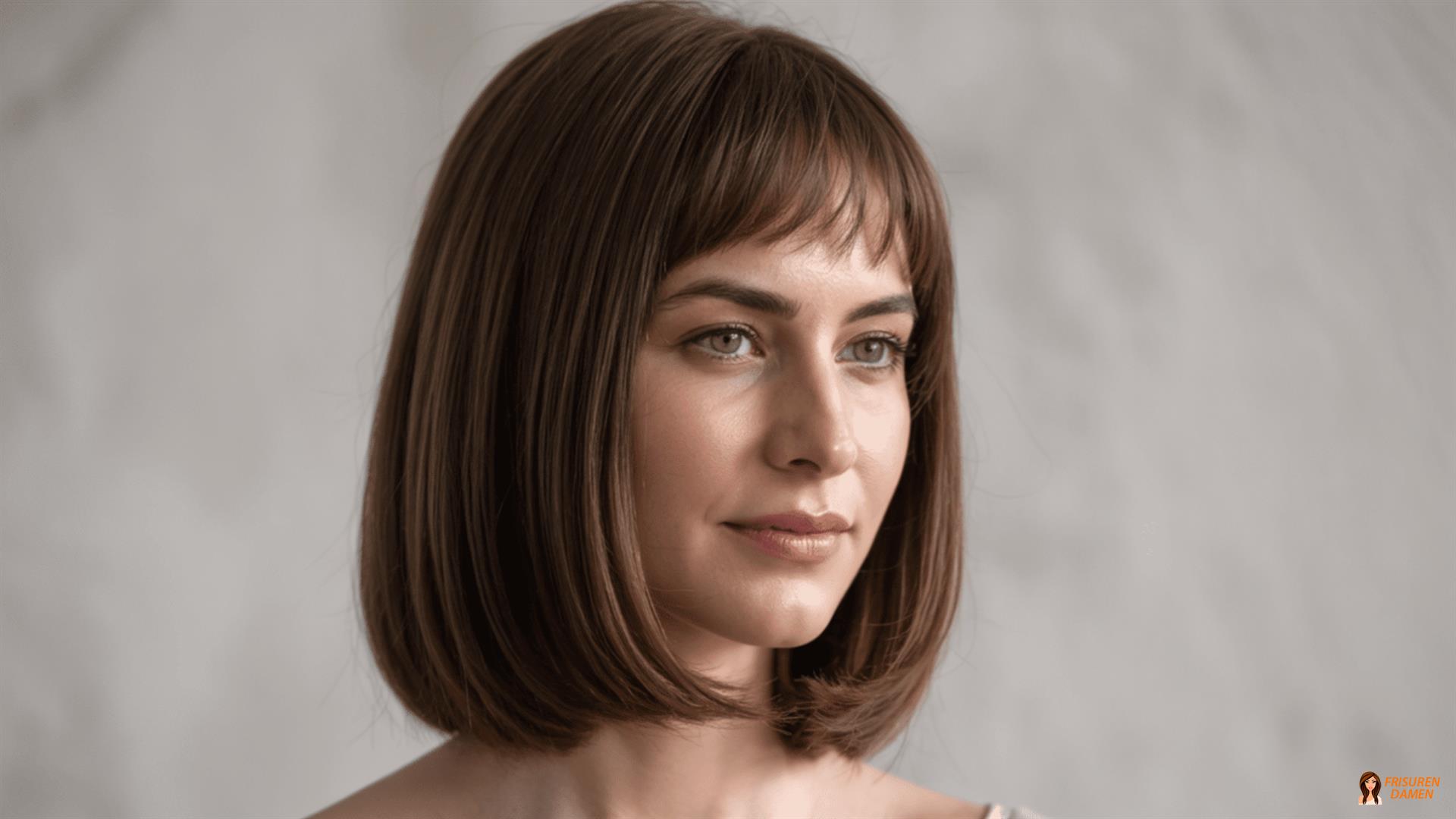 Langer Bob mit stumpfem Pony