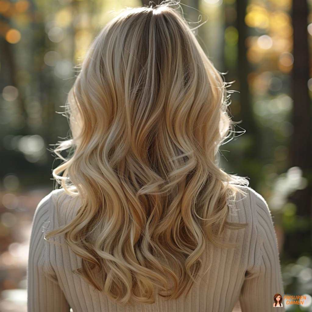 Langes welliges Blond 2026 für Damen mit natürlichem Schwung und sanftem Glanz