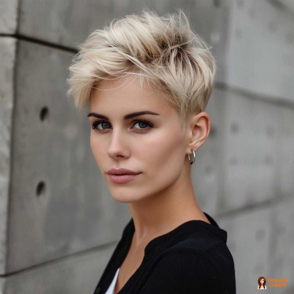 Lebendige Textur im Kurzhaarschnitt für Frauen ab 60 ohne Brille, dynamisch und gepflegt