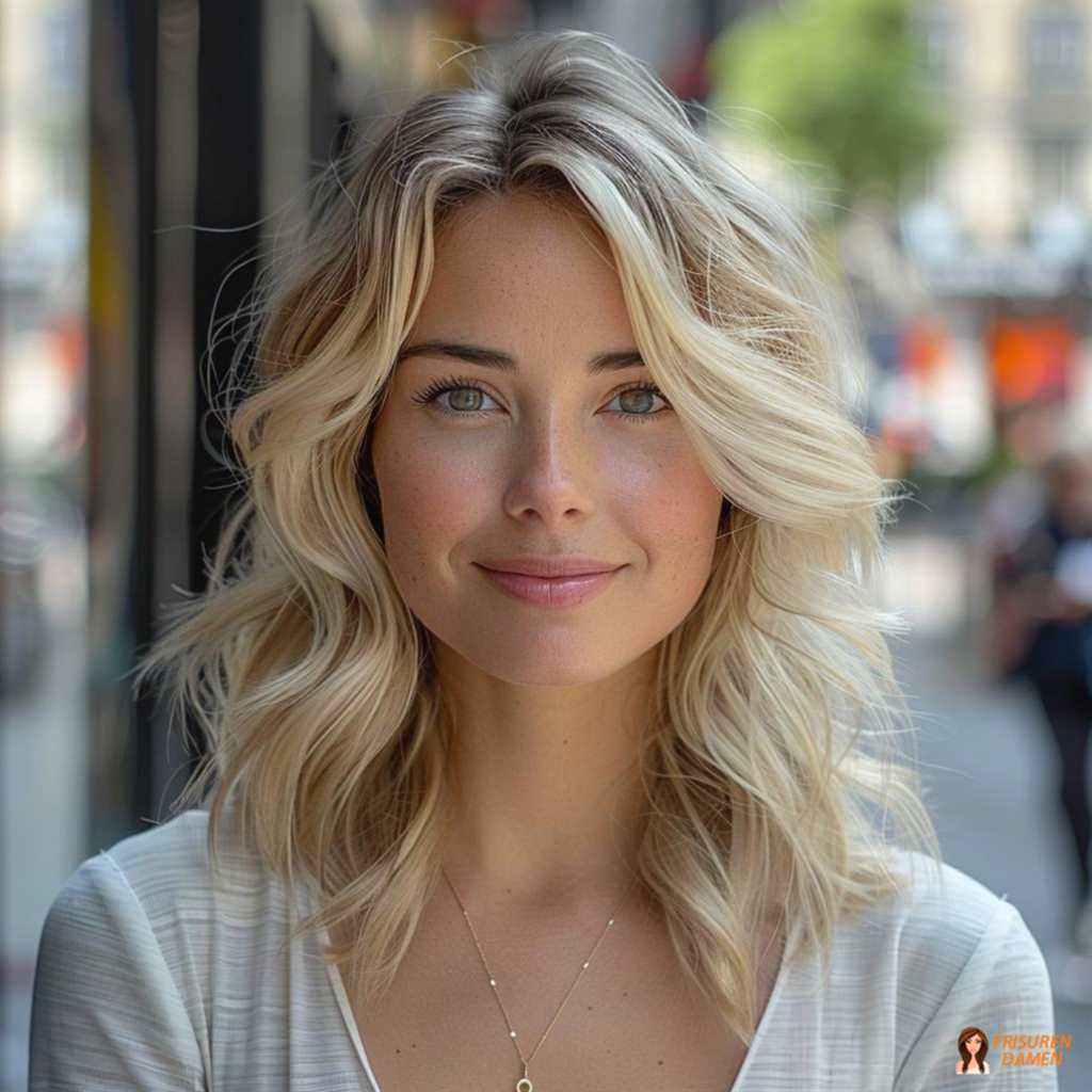 Lebendiger Beach Wave Look in Blond 2026 für Damen mit trendiger, definierter Textur