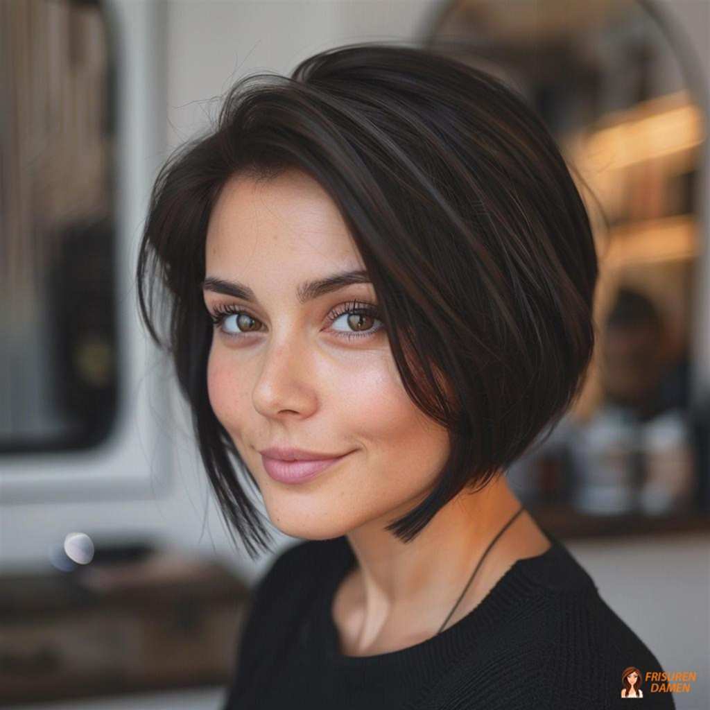 Leicht pflegende gestufte Bob Frisuren für Frauen ab 60