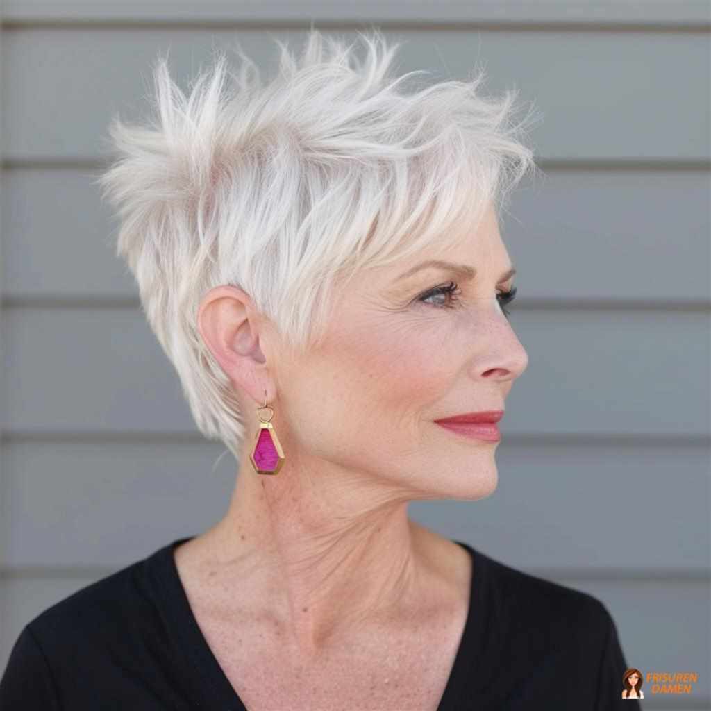 Lesen Sie auch Hinweis für ältere Frauen, weitere Kurzhaar-Inspiration