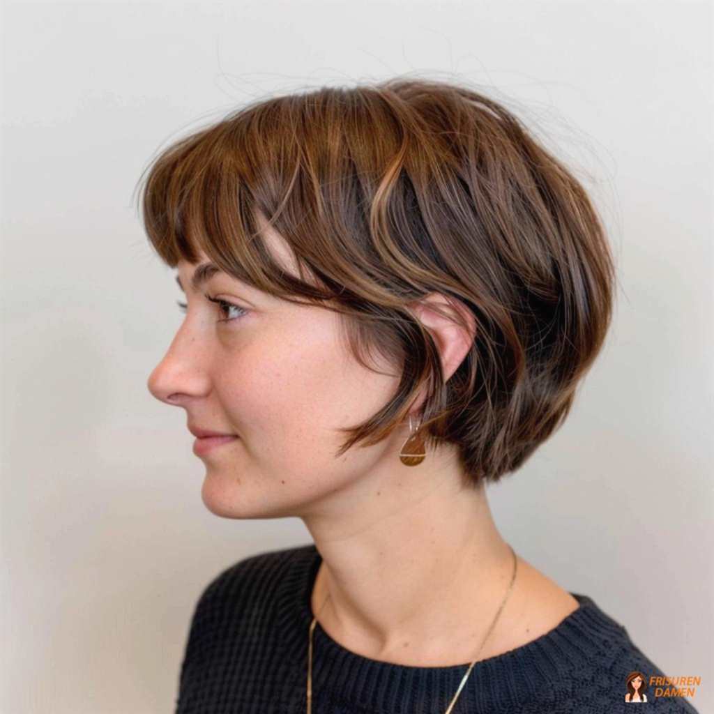 Hinweisgrafik für Damenfrisuren, Inspiration für neue Schnitt-Ideen mit frischem Effekt