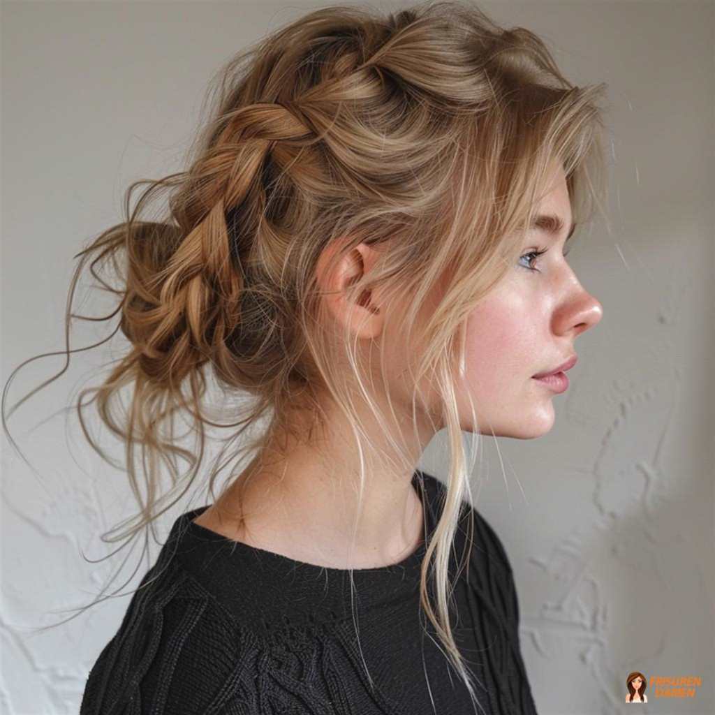 Lockere Seitenflechtung für feines Haar