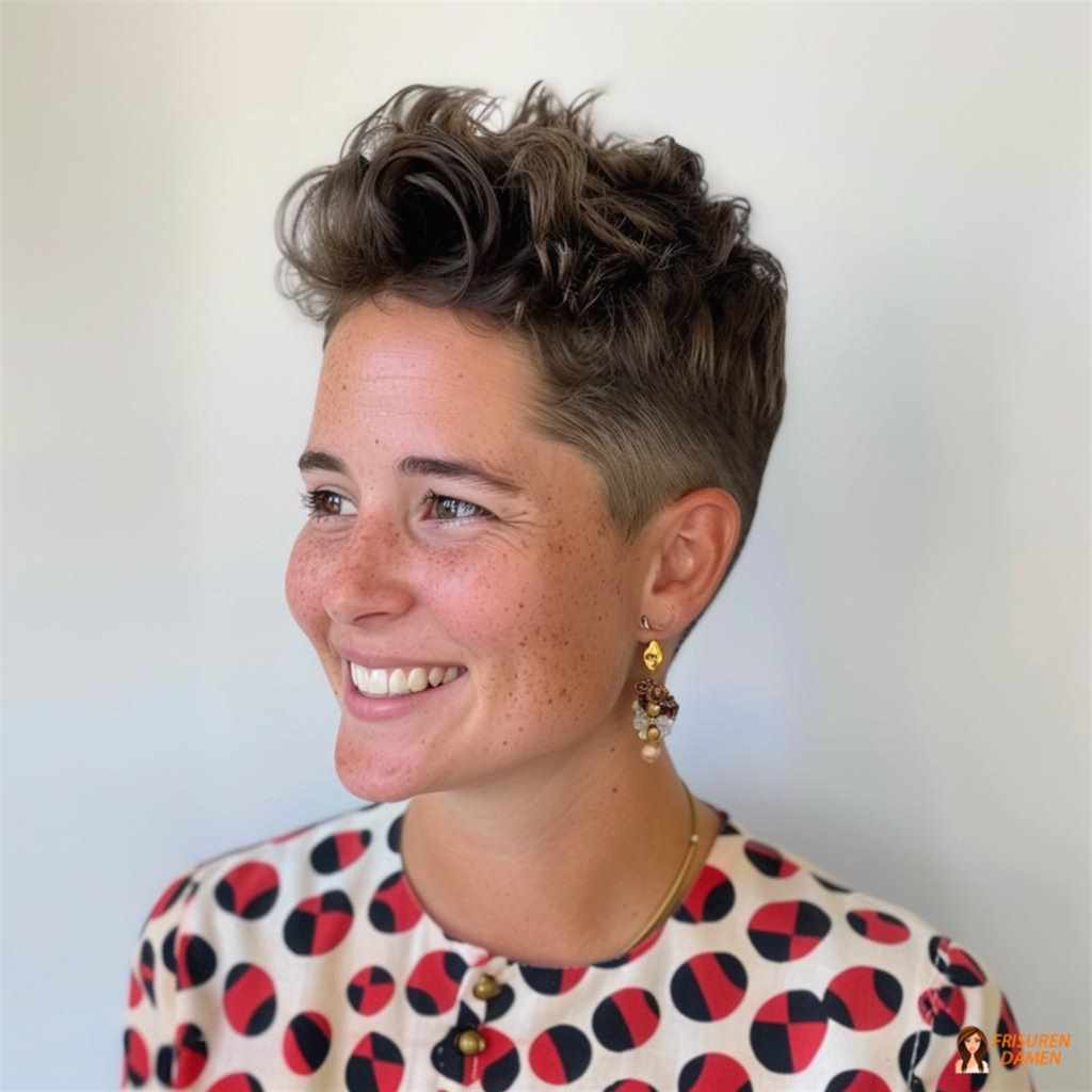 Undercut für Frauen kombiniert mit lockeren Wellen für eine feminine Silhouette