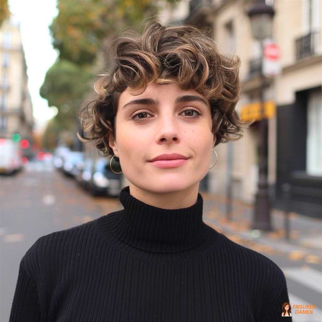 Lockiger Bob für Frauen über 50 mit definierter Struktur und Volumen