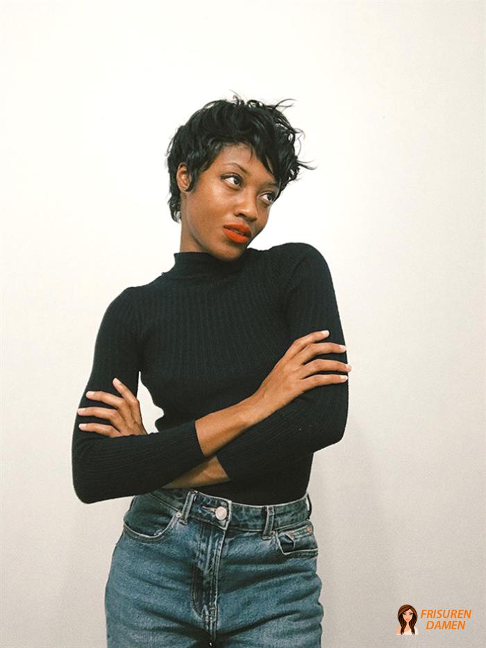 Sehr kurzer Shag Haarschnitt