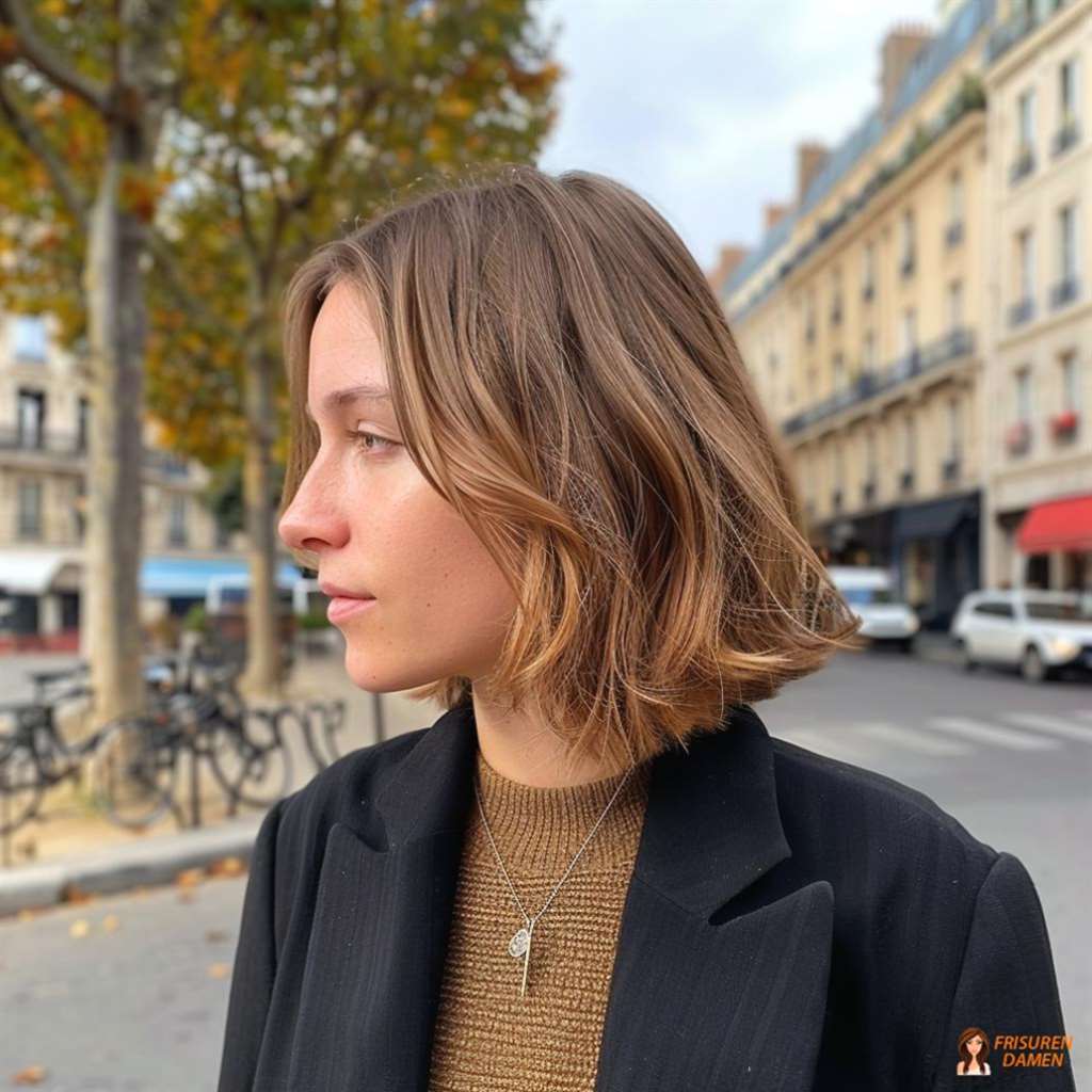 Braune Haarfarbe für Frauen mit modernem, elegantem Stil und gepflegter, klarer Wirkung