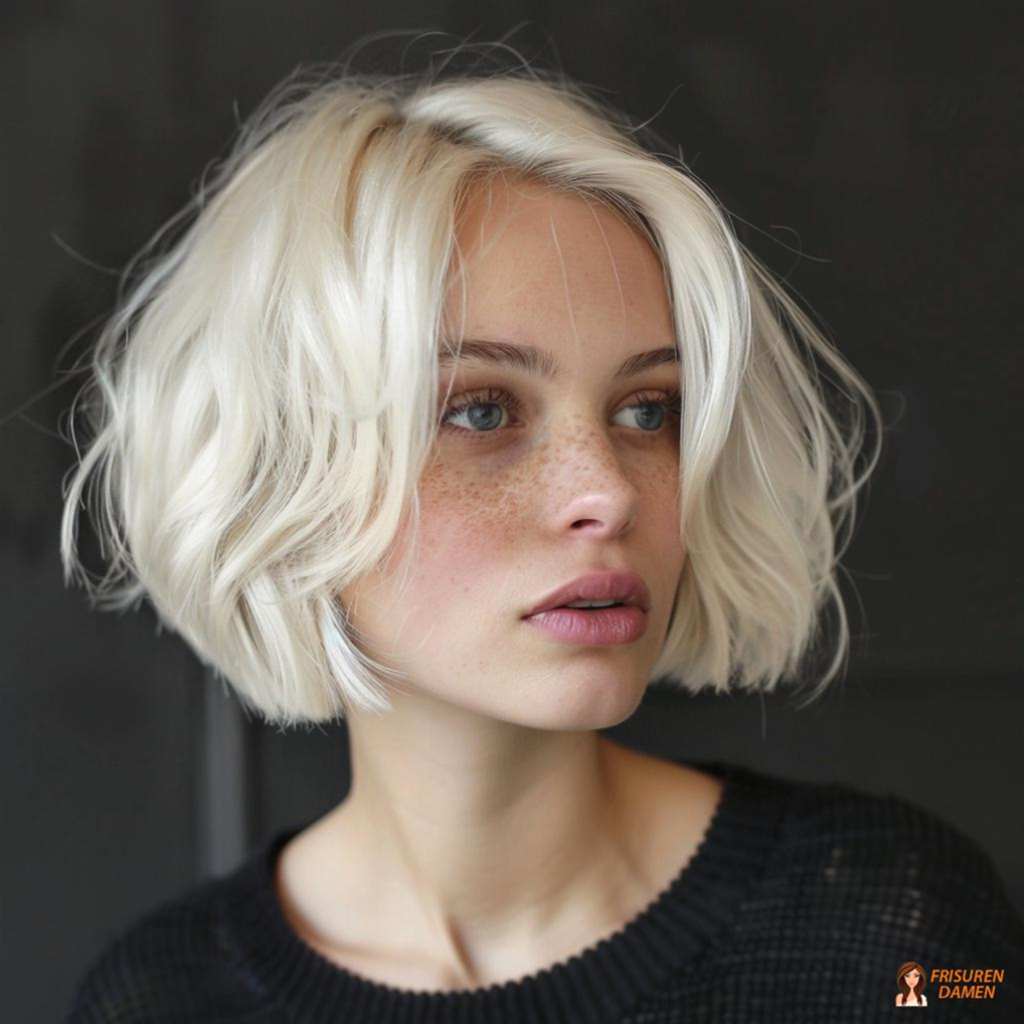 Elegante gestufte Frisur mit stumpfen Kanten für Frauen