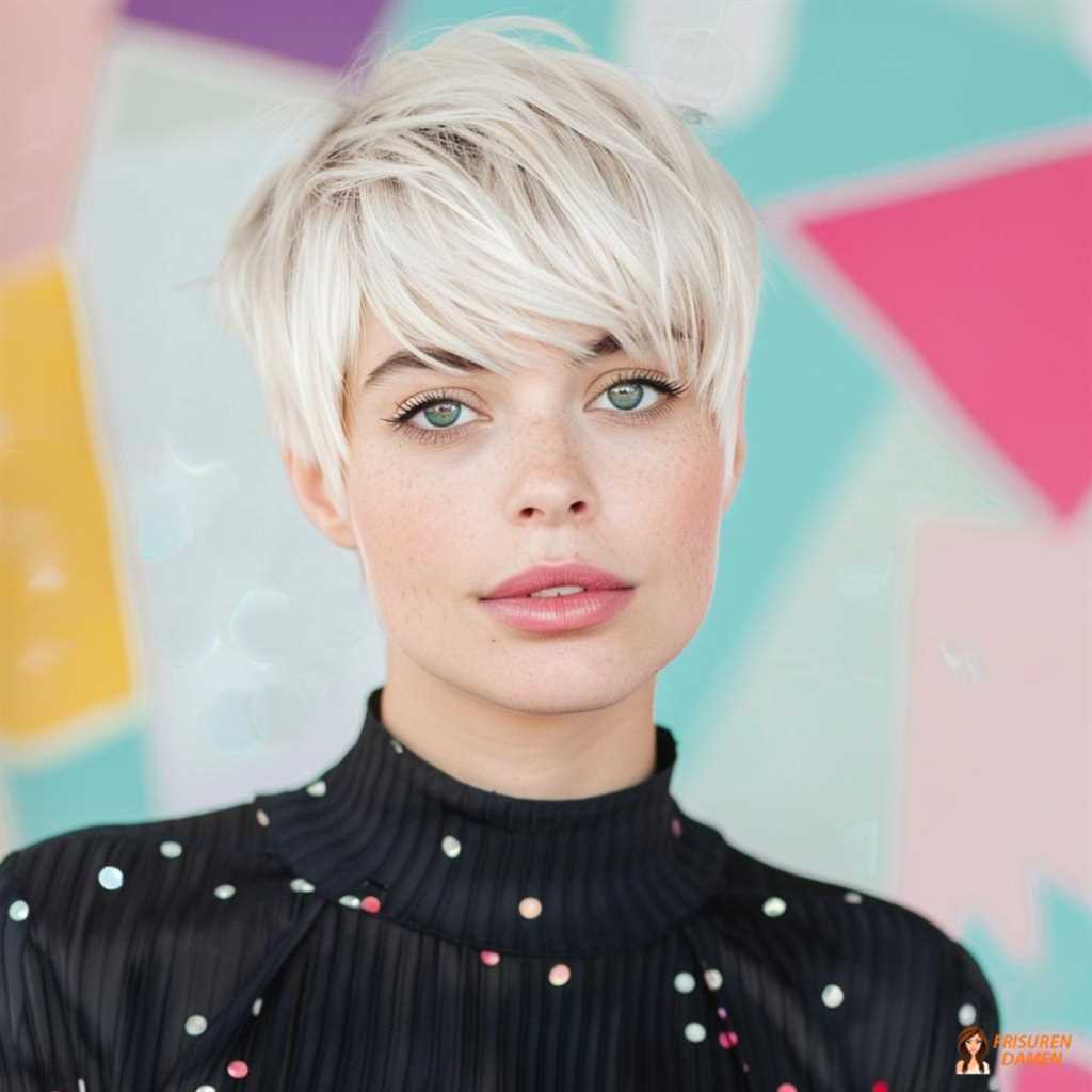 Moderner asymmetrischer Pixie Cut für Damen
